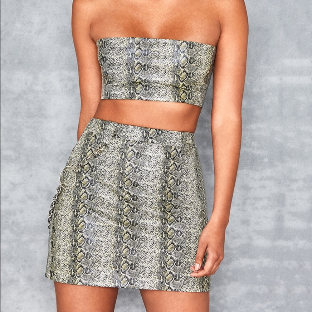 Mistress Rocks two piece green snake set